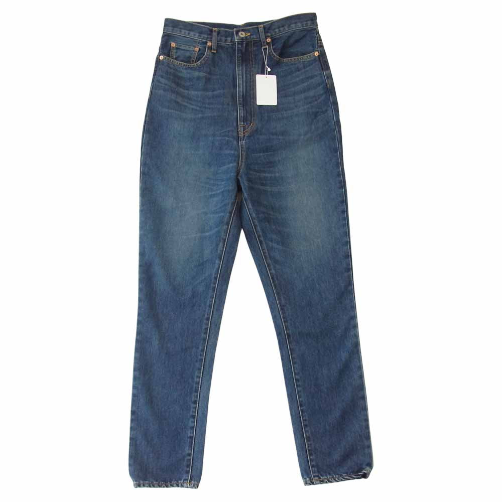 ダブレット 20SS 12PT113 ハイウエスト シルク デニム スリム パンツ インディゴブルー系 S【新古品】【未使用】【中古】