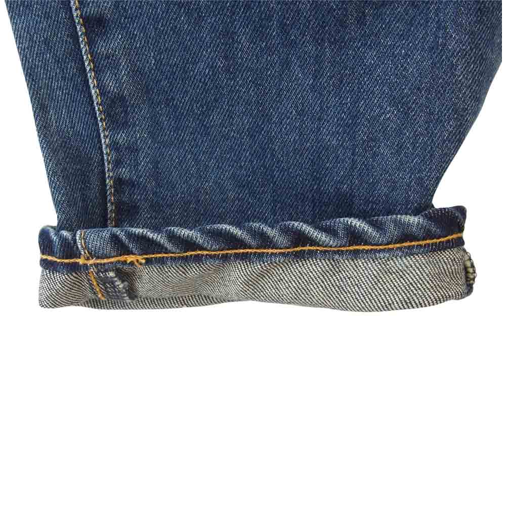 ダブレット 20SS 12PT113 ハイウエスト シルク デニム スリム パンツ インディゴブルー系 S【新古品】【未使用】【中古】