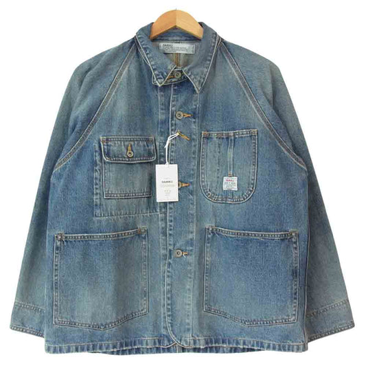 ダイリク 20AW J-4D New Hollywood Damage cover all インディゴ ダメージ ウォッシュ デニム カバーオール インディゴブルー系 M【中古】