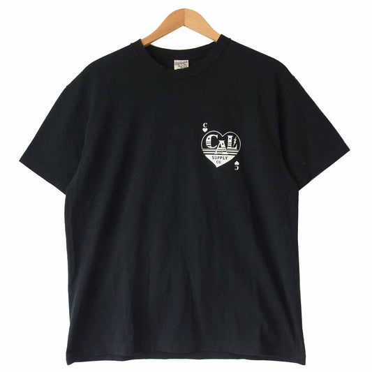 CALEE キャリー CL-19SS068 Heart t-shirt ハート 半袖Tシャツ ブラック系 XL【中古】