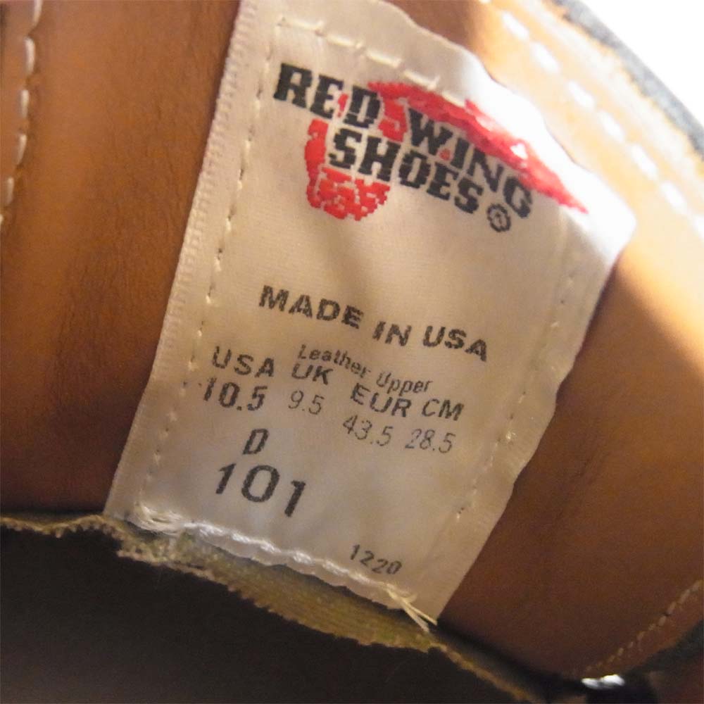 RED WING レッドウィング 101 POSTMAN OXFORD ポストマン オックスフォード プレーントゥ ブラック系 10.5D【新古品】【未使用】【中古】
