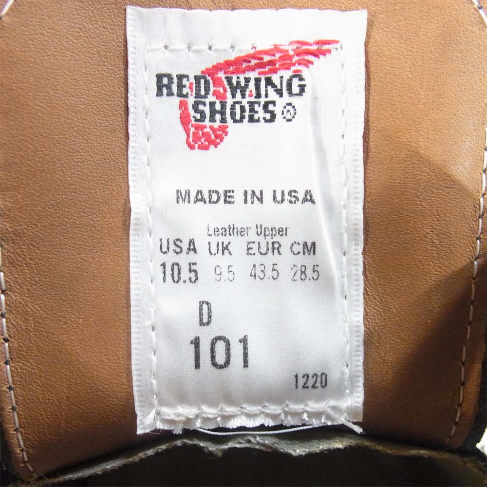 RED WING レッドウィング 101 POSTMAN OXFORD ポストマン オックスフォード プレーントゥ ブラック系 10.5D【新古品】【未使用】【中古】