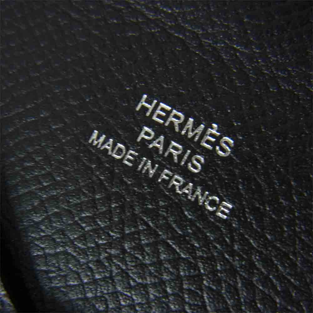 HERMES エルメス D刻印 2019年製 Calvi カルヴィ カードケース ブラック系【極上美品】【中古】