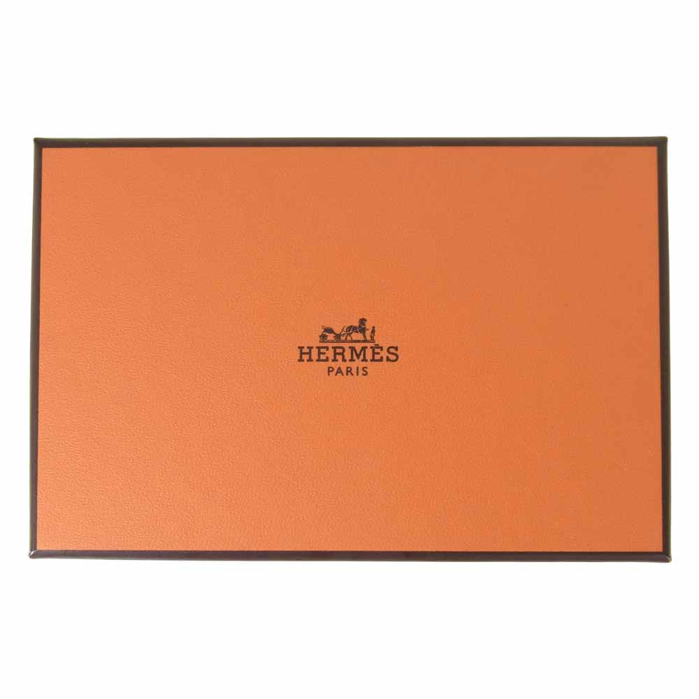 HERMES エルメス D刻印 2019年製 Calvi カルヴィ カードケース ブラック系【極上美品】【中古】