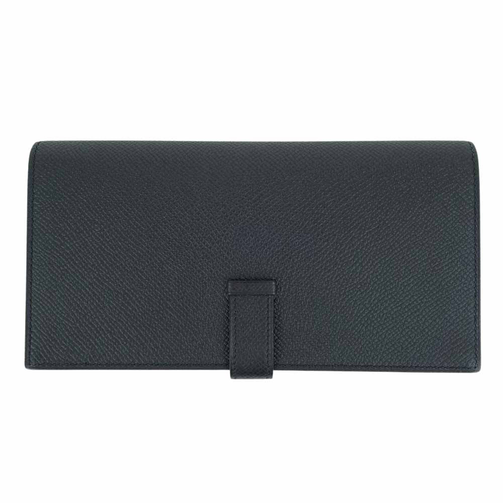 HERMES エルメス Y刻印 2020年製 Bearn Soufflet ベアンスフレ 2つ折り 長財布 ブラック系【美品】【中古】