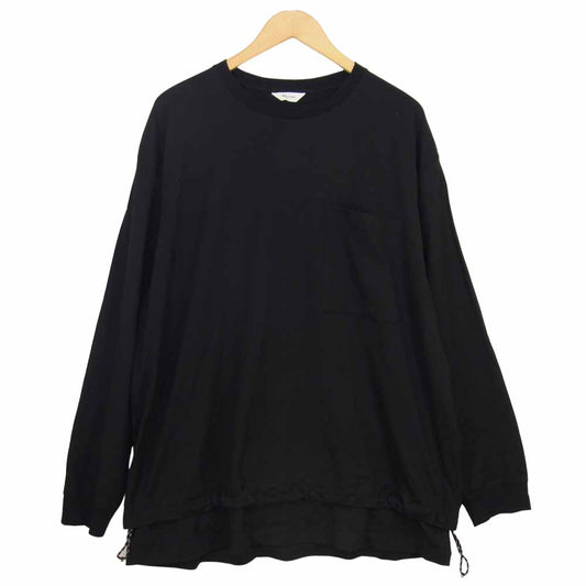 ウェルダー WM21SCS04 Drawstring Long Sleeve T-Shirt ドローストリング ロング スリーブ カットソー ブラック系 5【中古】