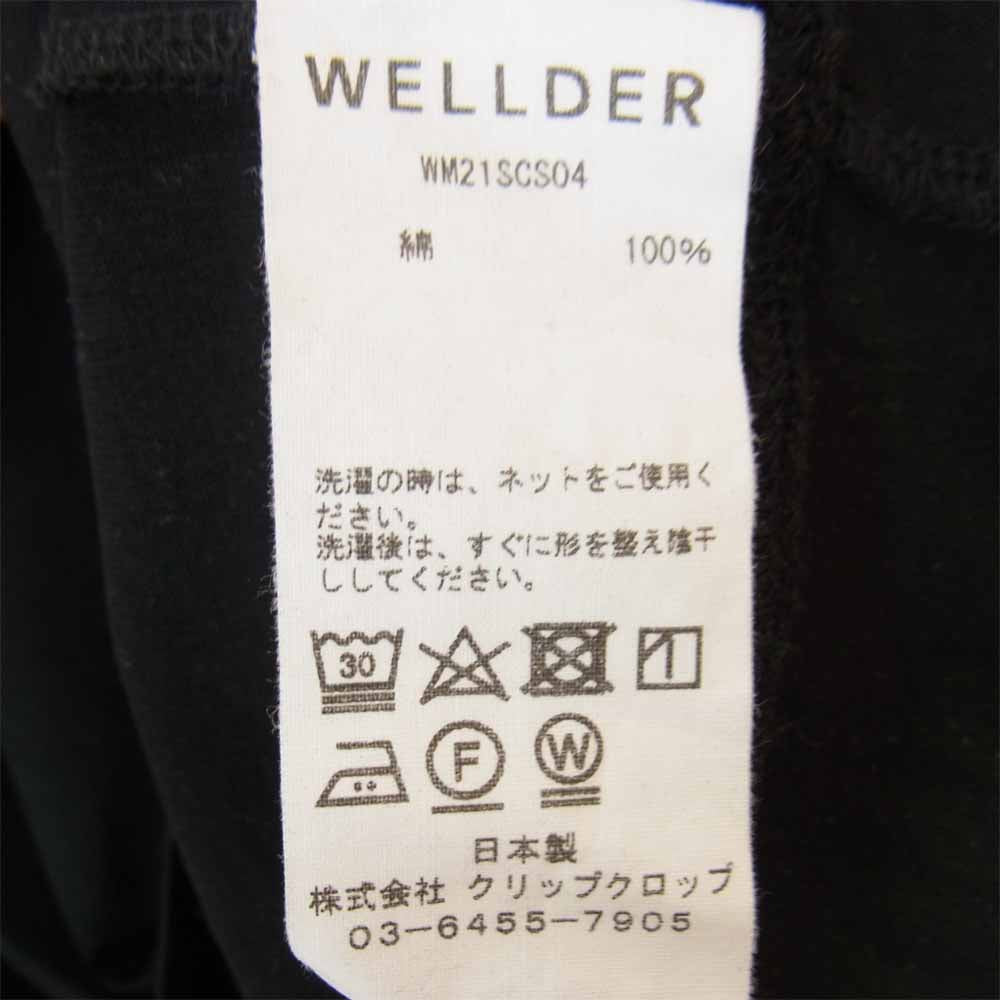 ウェルダー WM21SCS04 Drawstring Long Sleeve T-Shirt ドローストリング ロング スリーブ カットソー ブラック系 5【中古】