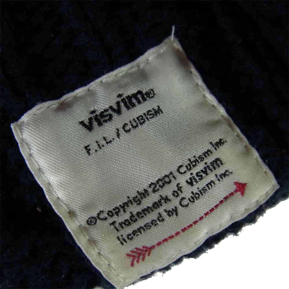 VISVIM ビズビム 0119103003035 CABLE KNIT CAP COTTON LINEN コットン リネン ケーブル ニット キャップ ネイビー系【中古】