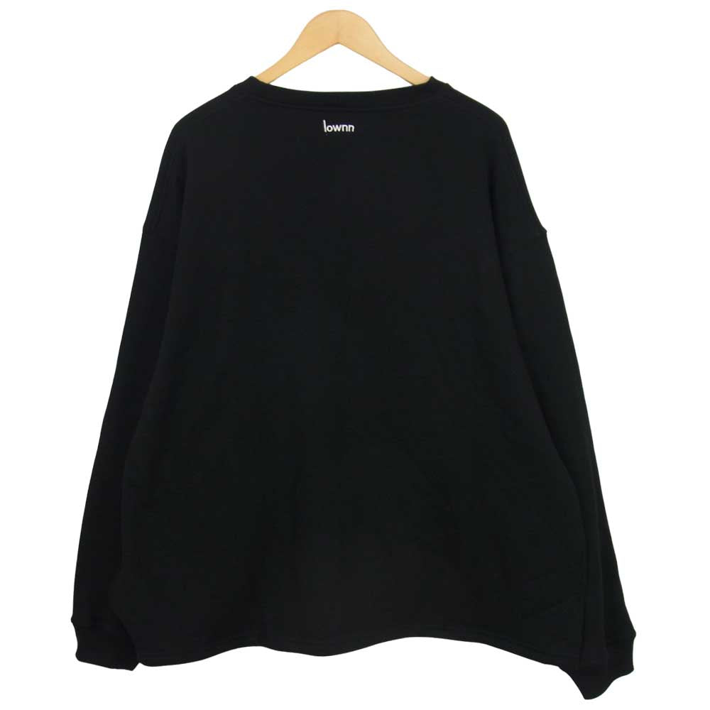 ローン 21SS  Crewneck Sweat サイドスリット オーバーサイズ クルー スウェット ブラック系 52【美品】【中古】