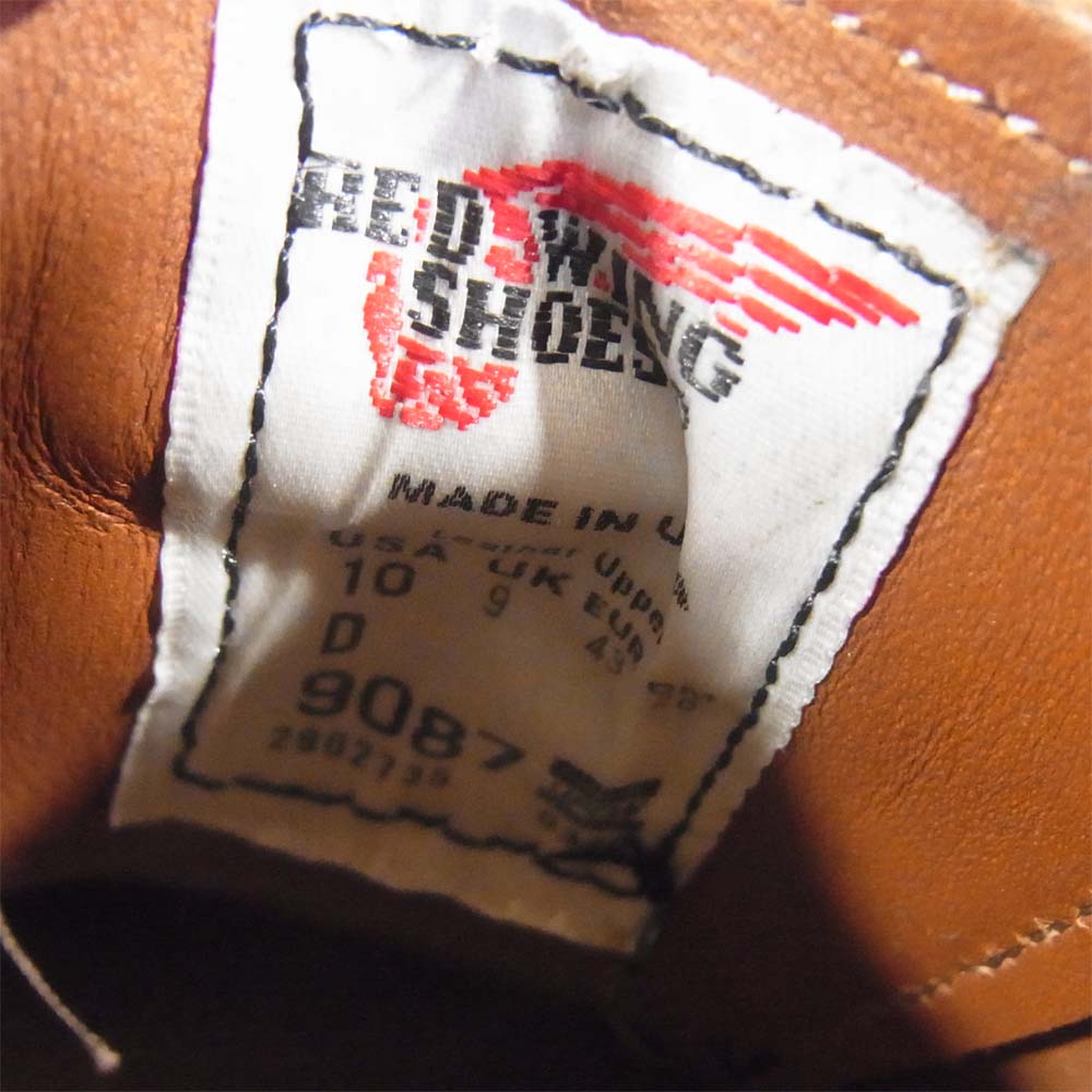 RED WING レッドウィング 9087 Mil-1 Blucher Oxford ミルワン ブルーチャー オックスフォード プレーントゥ ブラック系 10D【中古】