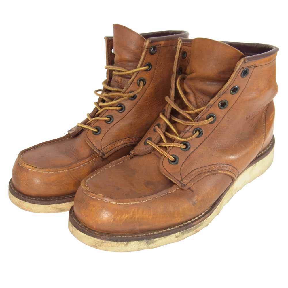 RED WING レッドウィング 刺繍羽タグ モックトゥ アイリッシュセッター ブラウン系 8E【中古】