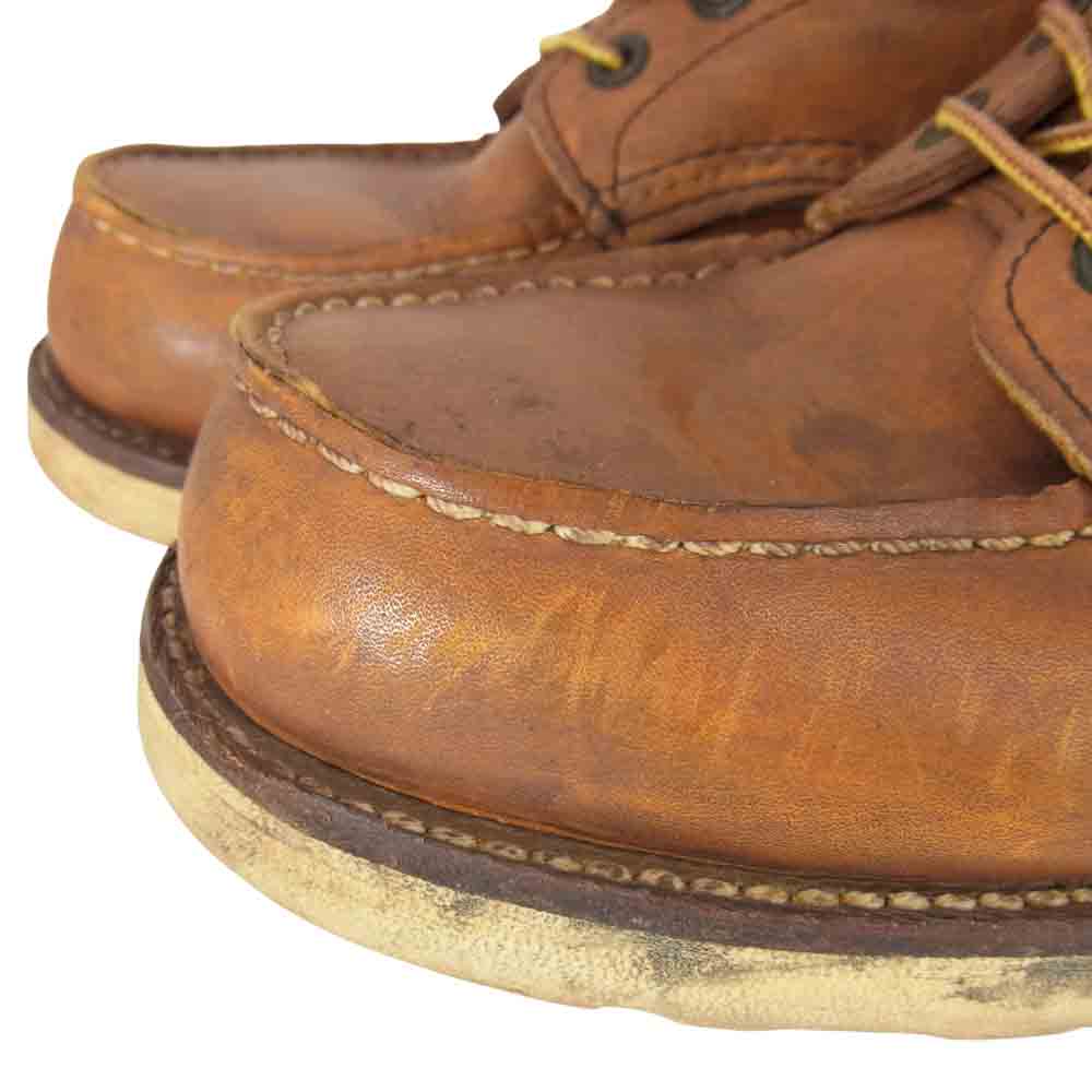 RED WING レッドウィング 刺繍羽タグ モックトゥ アイリッシュセッター ブラウン系 8E【中古】