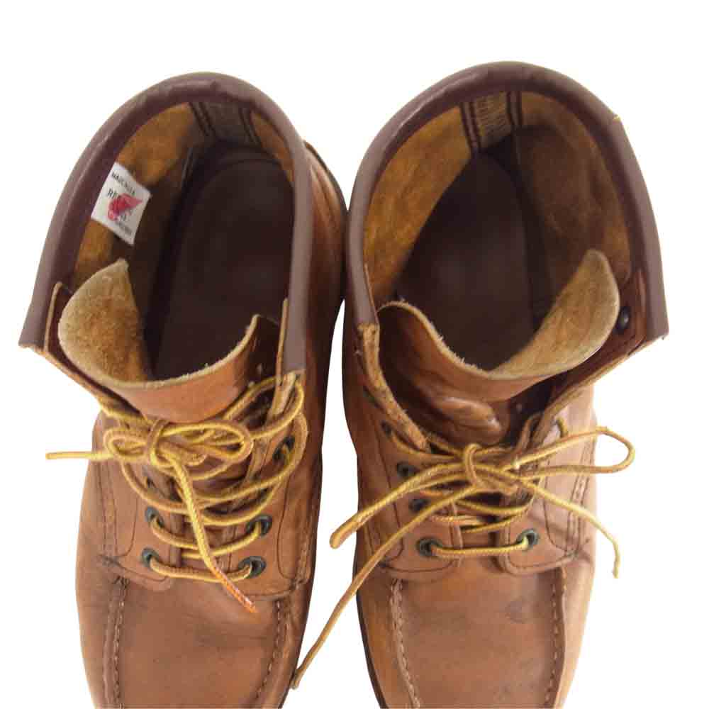 RED WING レッドウィング 刺繍羽タグ モックトゥ アイリッシュセッター ブラウン系 8E【中古】