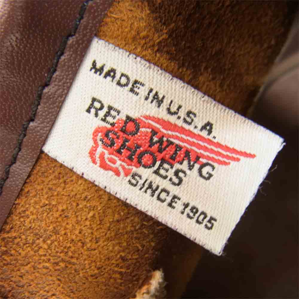 RED WING レッドウィング 刺繍羽タグ モックトゥ アイリッシュセッター ブラウン系 8E【中古】