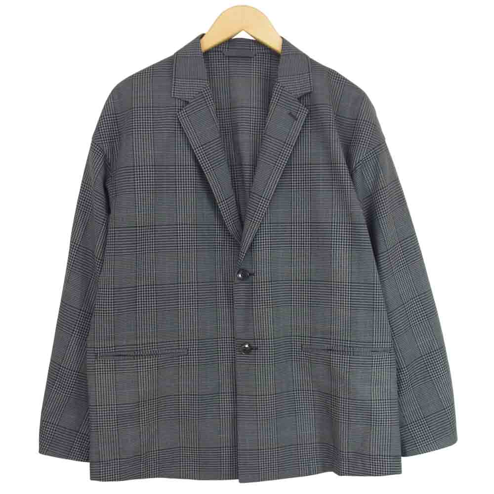 ZUCCa ズッカ CZ04FD533 T/W チェック テーラード ジャケット グレー系 M【中古】