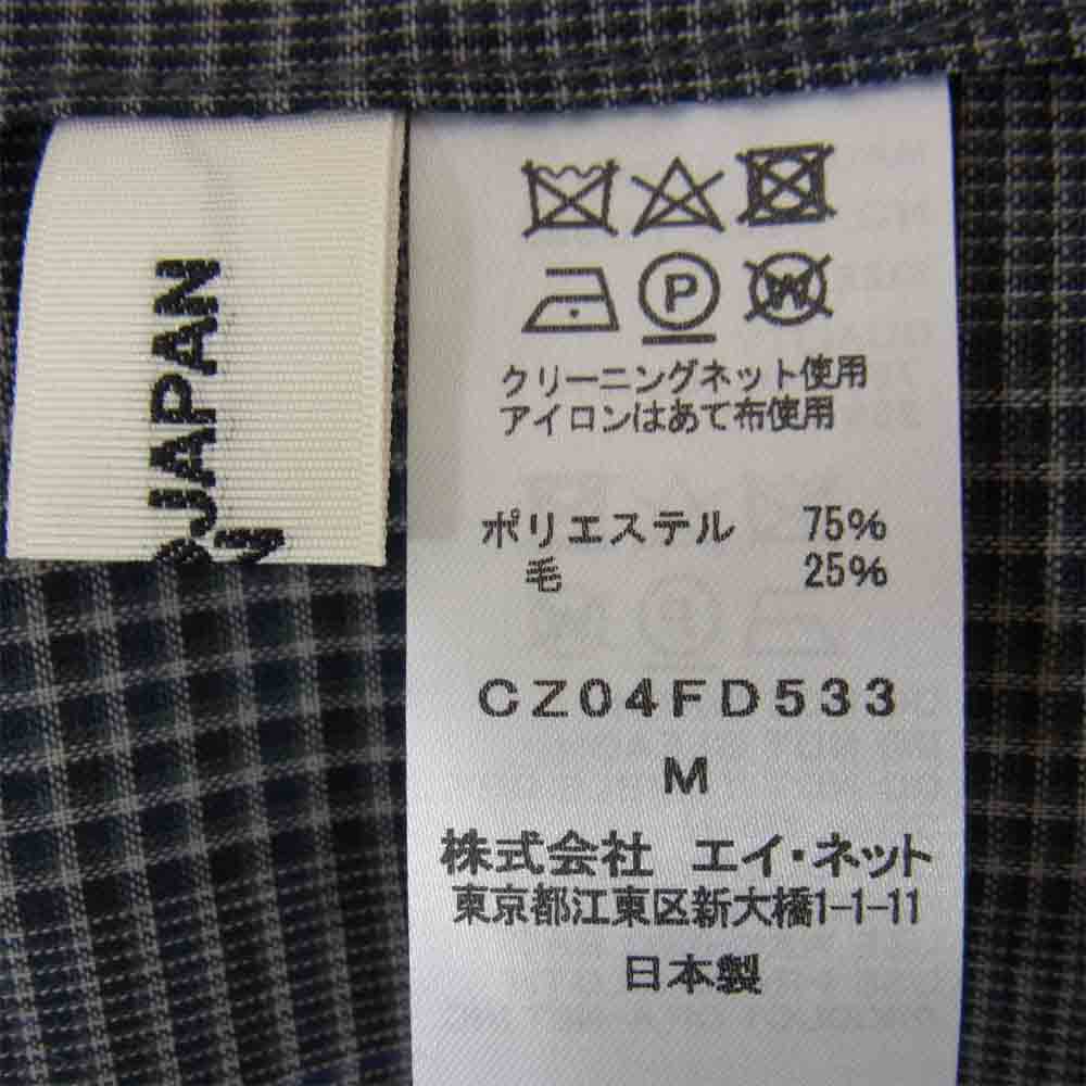 ZUCCa ズッカ CZ04FD533 T/W チェック テーラード ジャケット グレー系 M【中古】
