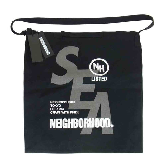 NEIGHBORHOOD ネイバーフッド 21SS 211ELWSN-CG01S × WIND AND SEA ウィンダンシー NHWDS / C-LUGGAGE ショルダー バッグ ブラック系 F【新古品】【未使用】【中古】
