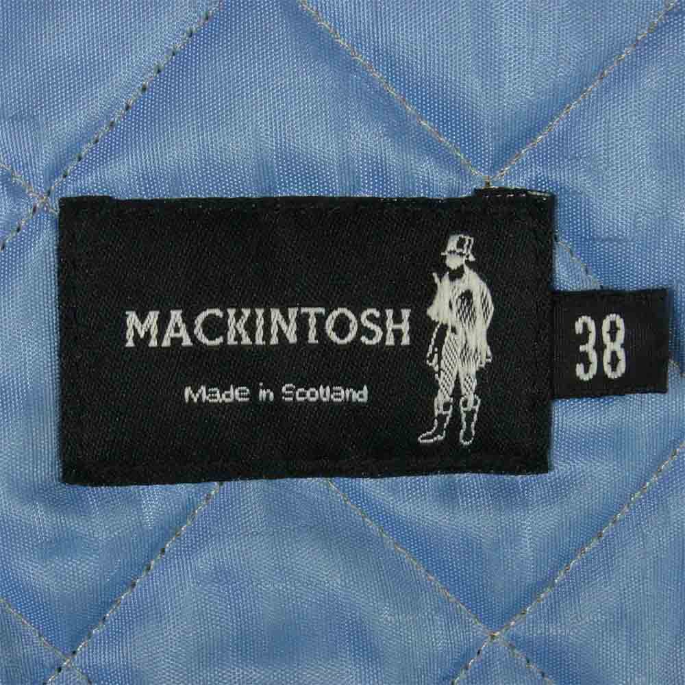 Mackintosh マッキントッシュ 襟コーデュロイ切替 キルティング ウール コート スコットランド製 グレー系 38【中古】