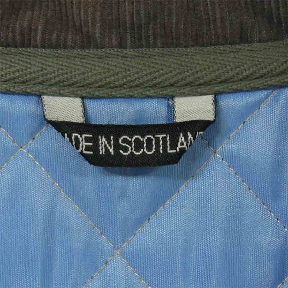 Mackintosh マッキントッシュ 襟コーデュロイ切替 キルティング ウール コート スコットランド製 グレー系 38【中古】