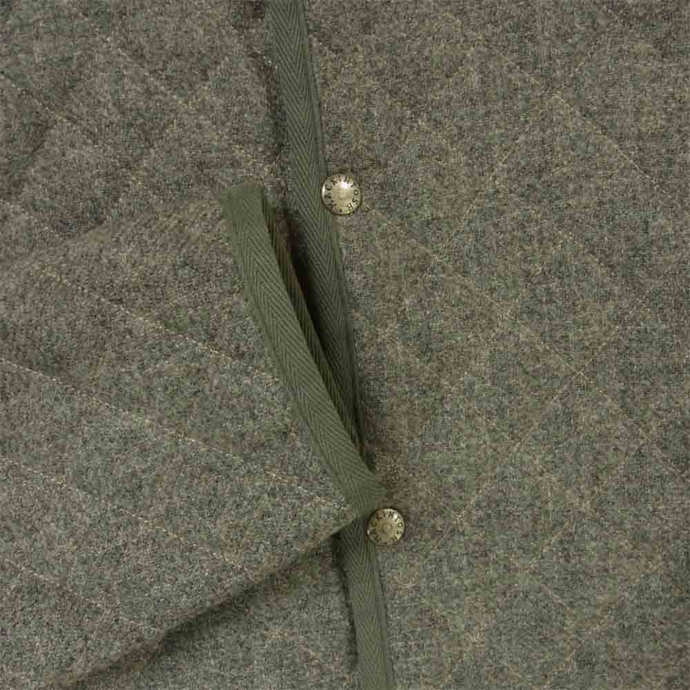 Mackintosh マッキントッシュ 襟コーデュロイ切替 キルティング ウール コート スコットランド製 グレー系 38【中古】
