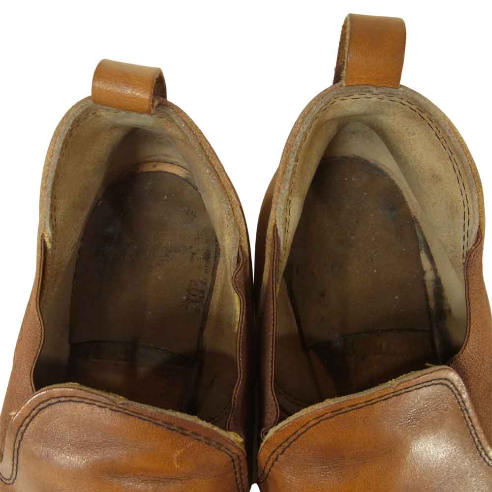 RED WING レッドウィング プリント羽タグ サイドゴア ブーツ レザー アメリカ製 ブラウン系 サイズ表記無し 実寸27cm【中古】