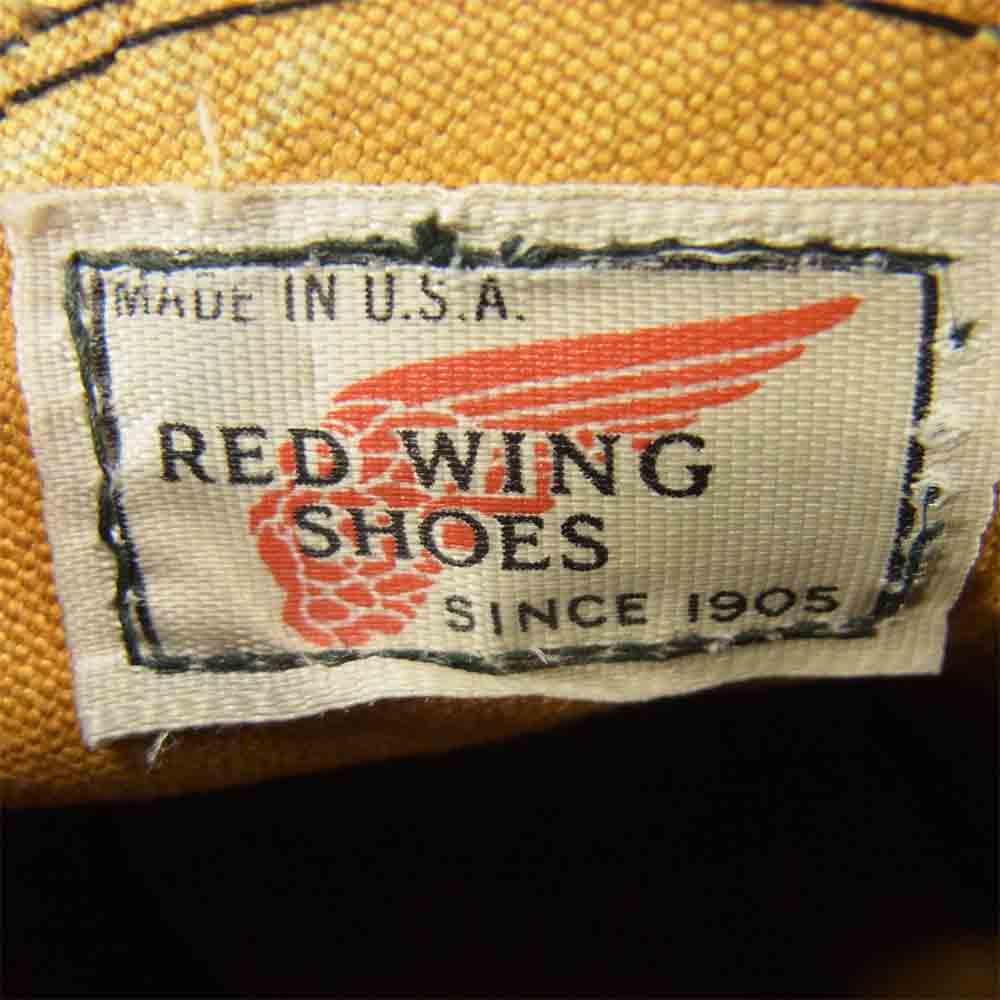 RED WING レッドウィング プリント羽タグ サイドゴア ブーツ レザー アメリカ製 ブラウン系 サイズ表記無し 実寸27cm【中古】