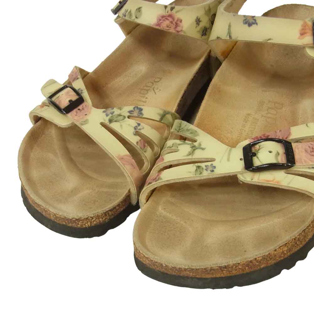 BIRKENSTOCK ビルケンシュトック Papillio パピリオ Mayari マヤリ オイルドレザー 花柄 サンダル ベージュ系 サイズ表記無し 実寸23.5cm【中古】