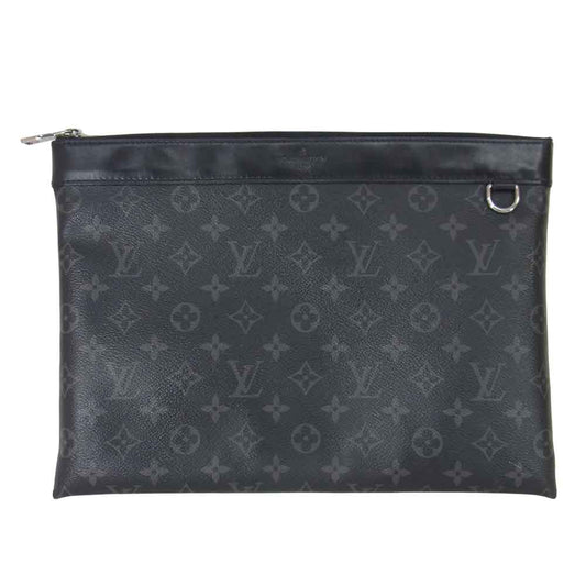 LOUIS VUITTON ルイ・ヴィトン  N60054 ダミエ グラフィット ポシェット ヴォワヤージュ GM クラッチバッグ ブラック系【中古】