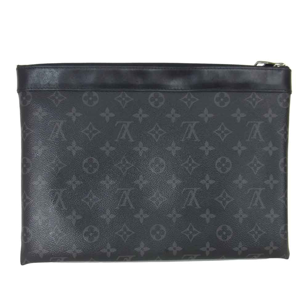 LOUIS VUITTON ルイ・ヴィトン  N60054 ダミエ グラフィット ポシェット ヴォワヤージュ GM クラッチバッグ ブラック系【中古】