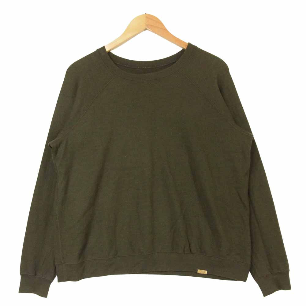コリーナ 163CS08 Super 140s Washable Wool Sweat スーパー 140 ウォッシャブル ウール スウェット カーキ系 M【中古】