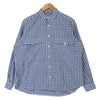 PORTER CLASSIC ポータークラシック ROLL UP TRICOLOR GINGHAM CHECK SHIRT ロールアップ ギンガムチェック 長袖 シャツ ブルー系 ホワイト系 S【中古】