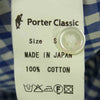 PORTER CLASSIC ポータークラシック ROLL UP TRICOLOR GINGHAM CHECK SHIRT ロールアップ ギンガムチェック 長袖 シャツ ブルー系 ホワイト系 S【中古】
