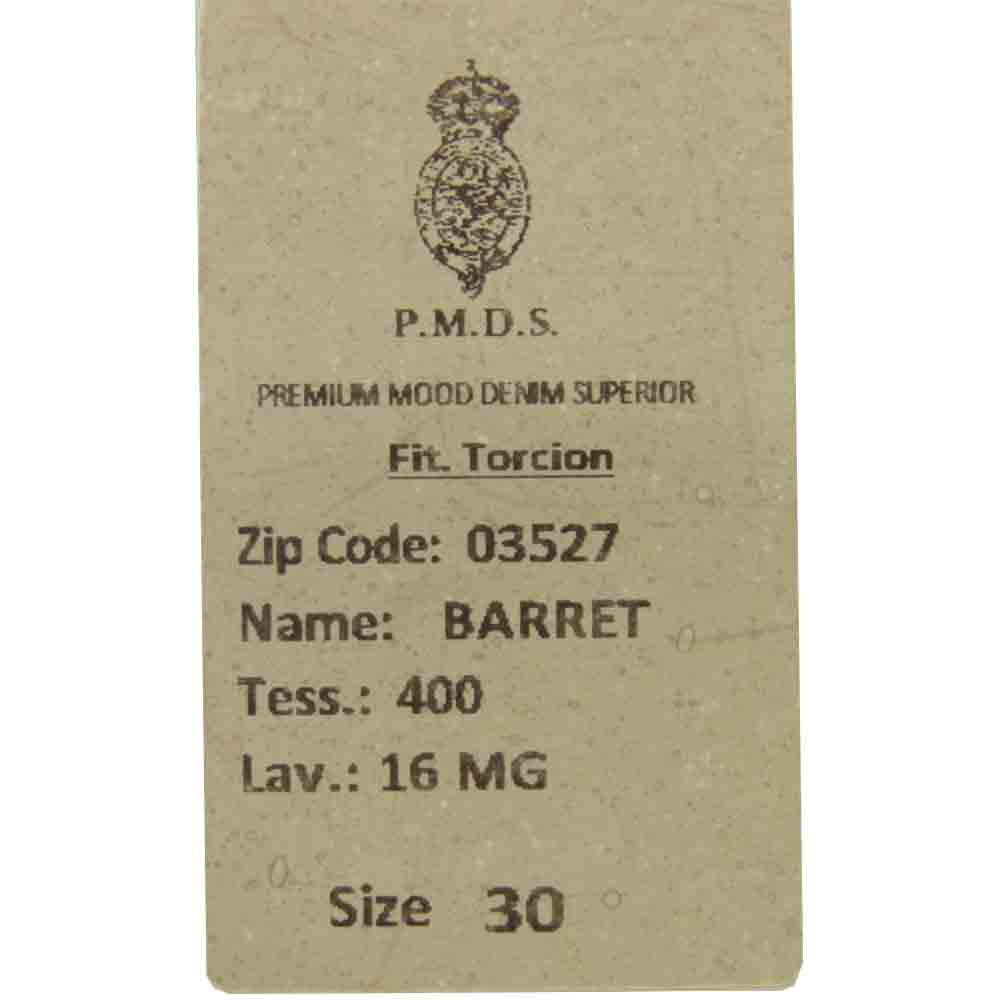 ピーエムディーエス BARRET クラッシュ リペア加工 デニム パンツ インディゴブルー系 30【極上美品】【中古】
