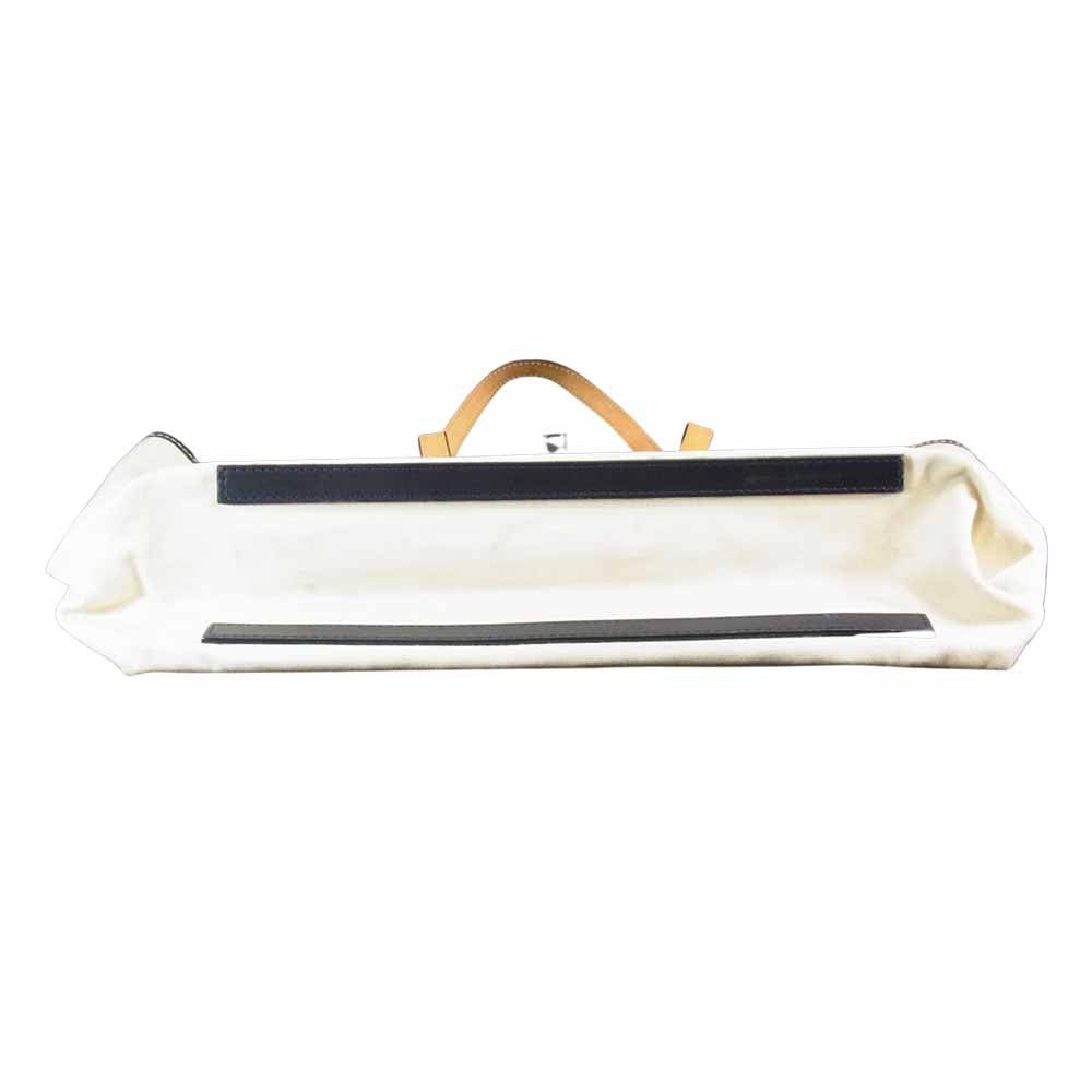 WHITE HOUSE COX ホワイトハウスコックス キャンバス × レザー トート オフホワイト系【中古】