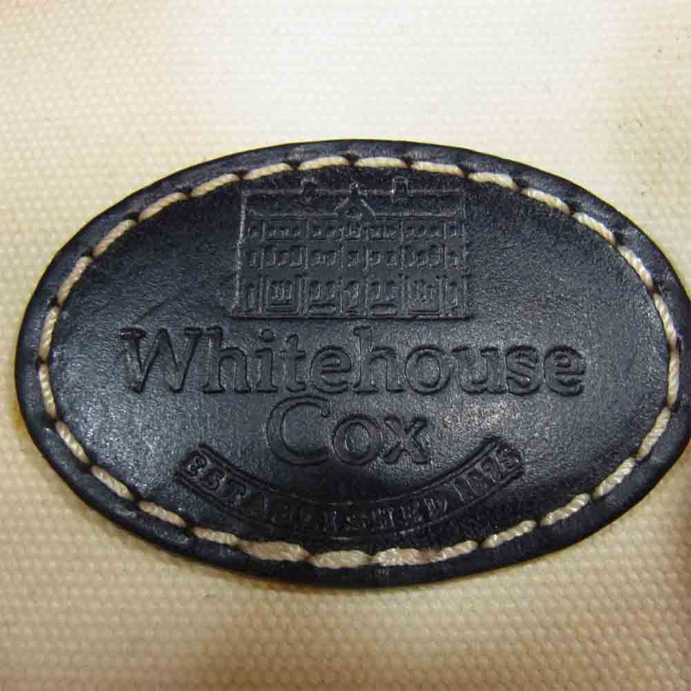 WHITE HOUSE COX ホワイトハウスコックス キャンバス × レザー トート オフホワイト系【中古】