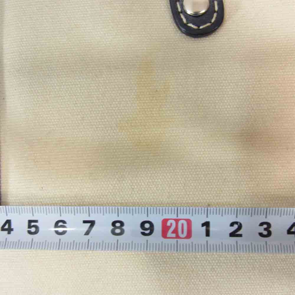 WHITE HOUSE COX ホワイトハウスコックス キャンバス × レザー トート オフホワイト系【中古】