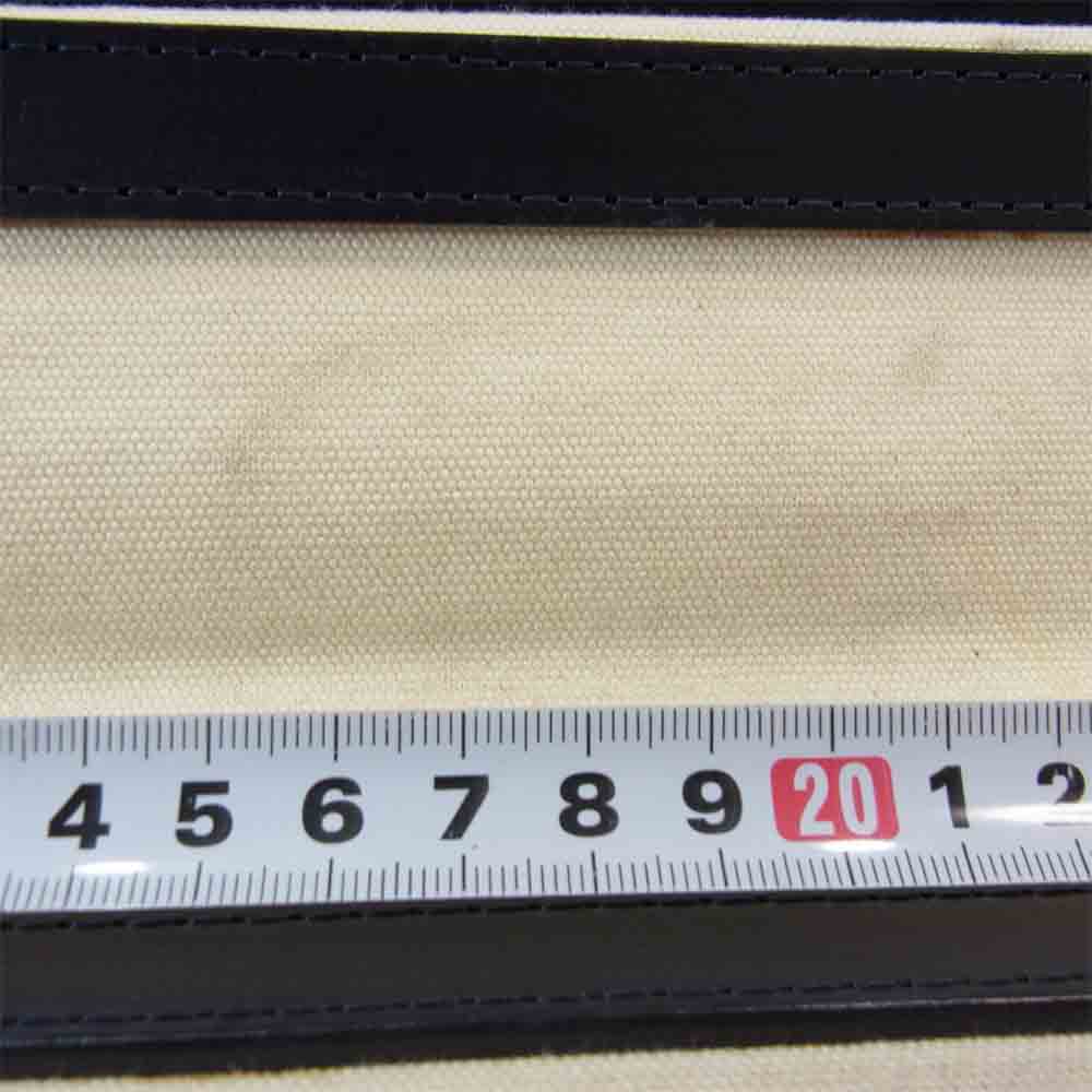 WHITE HOUSE COX ホワイトハウスコックス キャンバス × レザー トート オフホワイト系【中古】