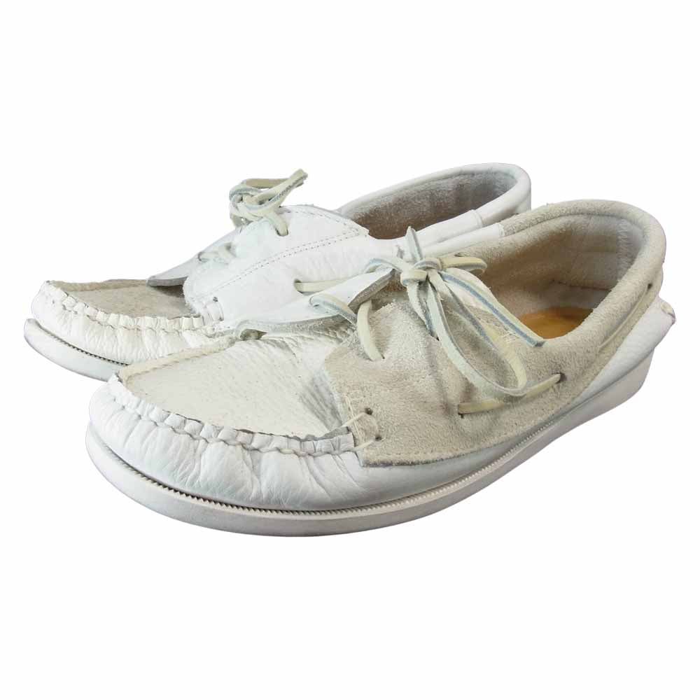 Engineered Garments エンジニアードガーメンツ × NEW ENGLAND OUTERWEAR Unlined Multi-Tone Camp Moc キャンプモカシン ホワイト系 7.5【中古】