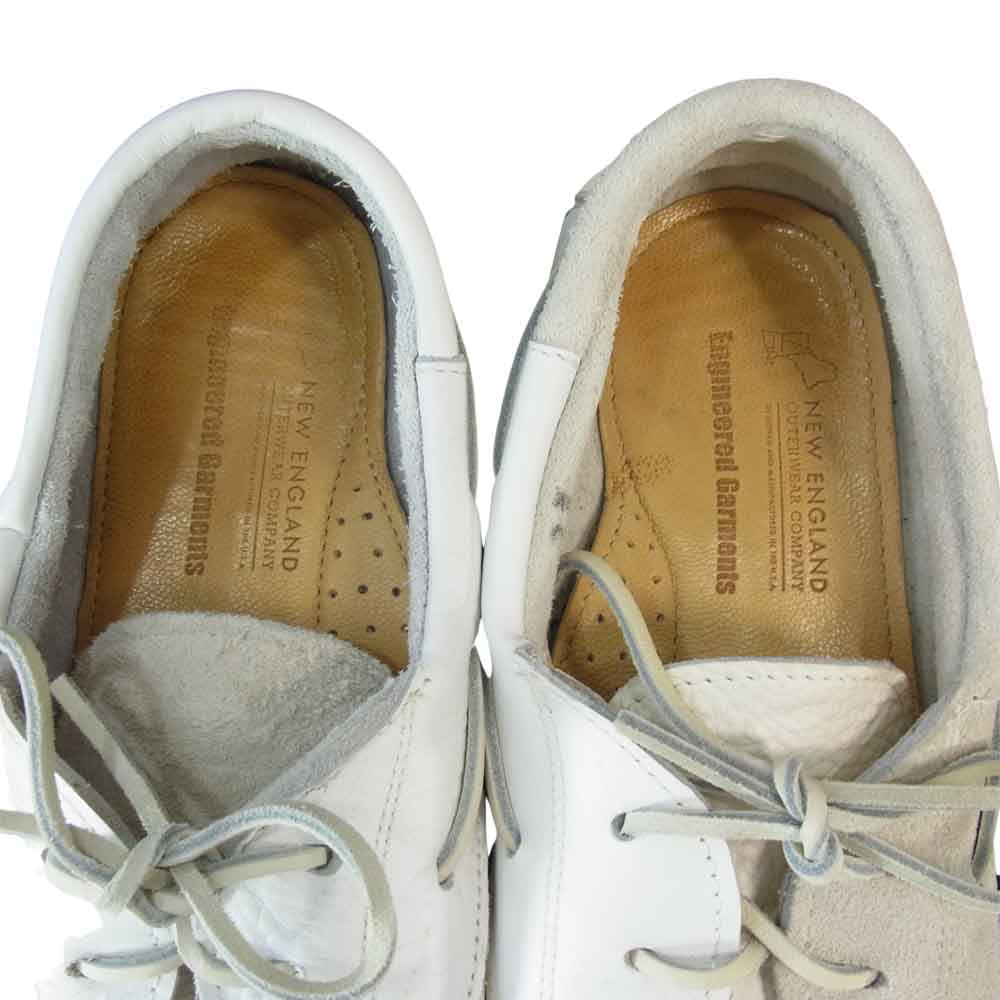 Engineered Garments エンジニアードガーメンツ × NEW ENGLAND OUTERWEAR Unlined Multi-Tone Camp Moc キャンプモカシン ホワイト系 7.5【中古】
