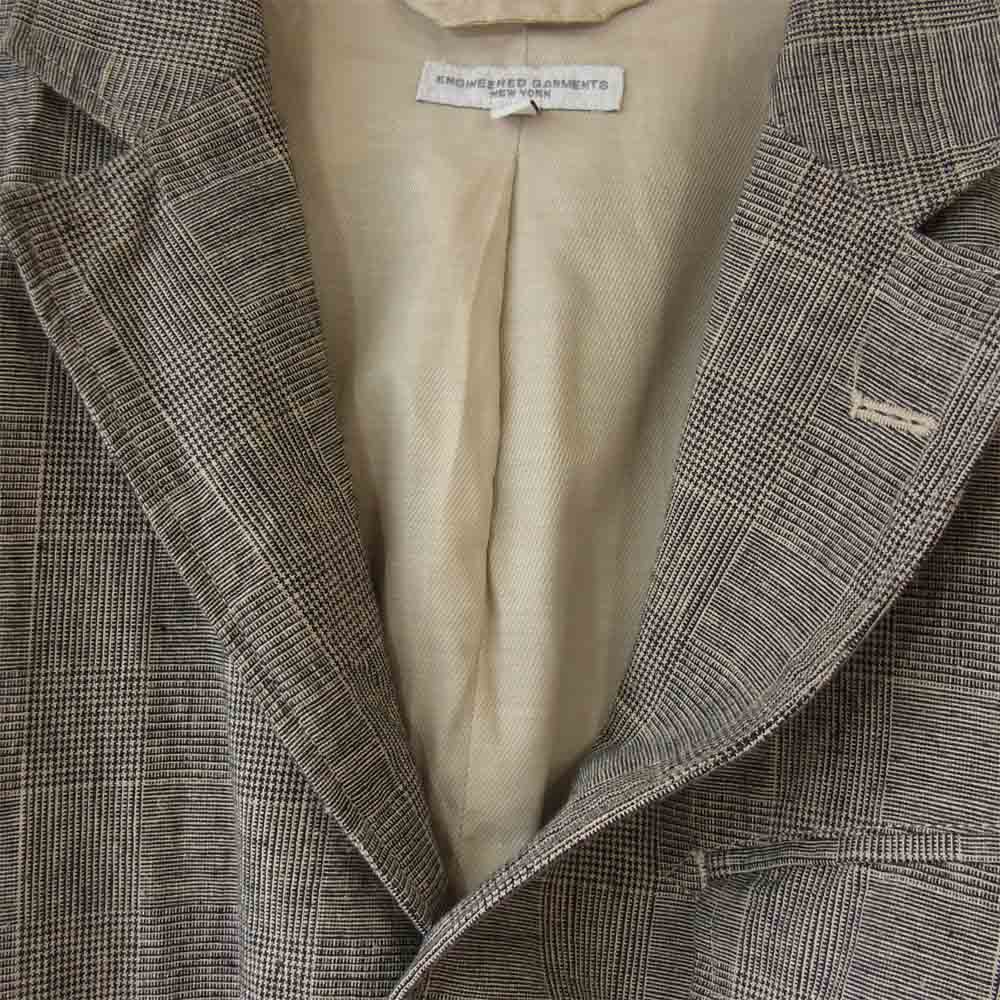 Engineered Garments エンジニアードガーメンツ Andover Jacket アンドーバー ジャケット リネンコットン グレンチェック テーラード ブラック系 S【中古】