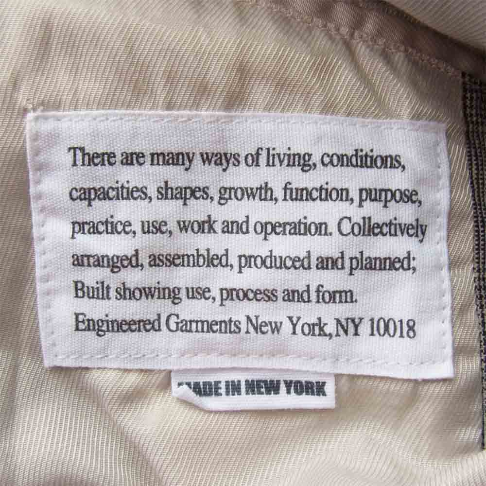 Engineered Garments エンジニアードガーメンツ Andover Jacket アンドーバー ジャケット リネンコットン グレンチェック テーラード ブラック系 S【中古】