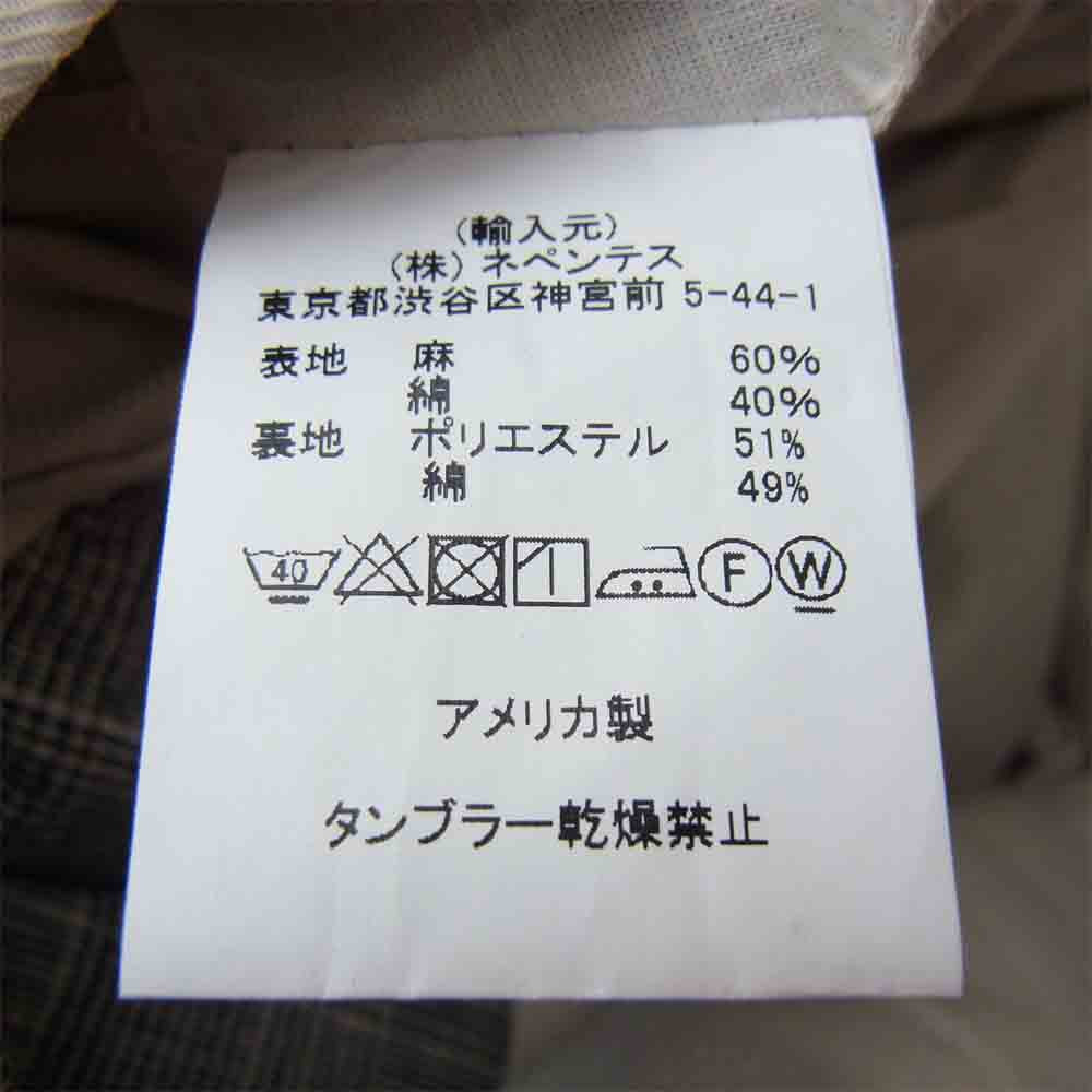 Engineered Garments エンジニアードガーメンツ Andover Jacket アンドーバー ジャケット リネンコットン グレンチェック テーラード ブラック系 S【中古】