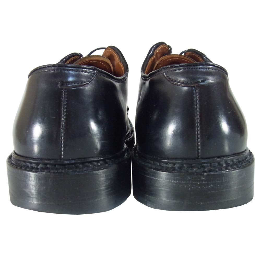 ALDEN オールデン 9901 コードバン プレートゥ シューズ イギリス製 2D ブラック系 6.5【中古】