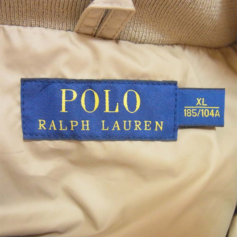 POLO RALPH LAUREN ポロ・ラルフローレン 国内正規品 ロゴ刺繍 ジャケット ベージュ系 XL【美品】【中古】