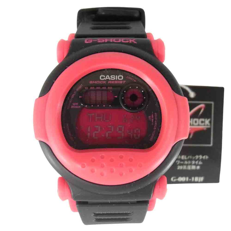 G-SHOCK ジーショック G-001-1BJF DW-001 デジタルウォッチ 腕時計 ピンク×黒系【美品】【中古】
