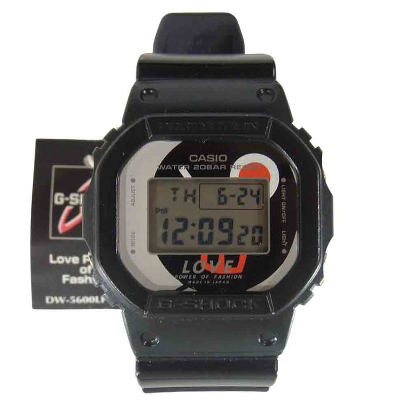G-SHOCK ジーショック DW-5600LP-1JR LOVE POWER OF FASHION 復興支援モデル デジタルウォッチ 腕時計 ブラック系【美品】【中古】