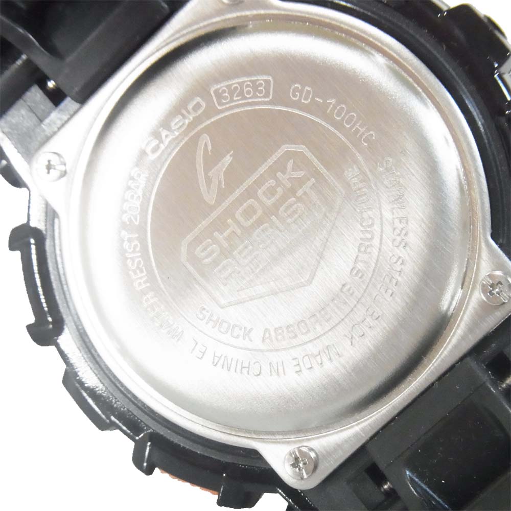 G-SHOCK ジーショック GD-100HC-1JF ハイパー・カラーズ デジタルウォッチ 腕時計 ブラック系【美品】【中古】