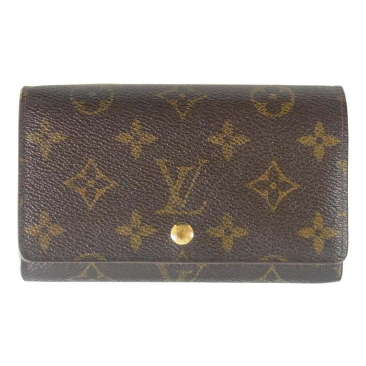 LOUIS VUITTON ルイ・ヴィトン M61730 モノグラム ポルト モネ ビエ トレゾール 二つ折り財布 ブラウン系【中古】