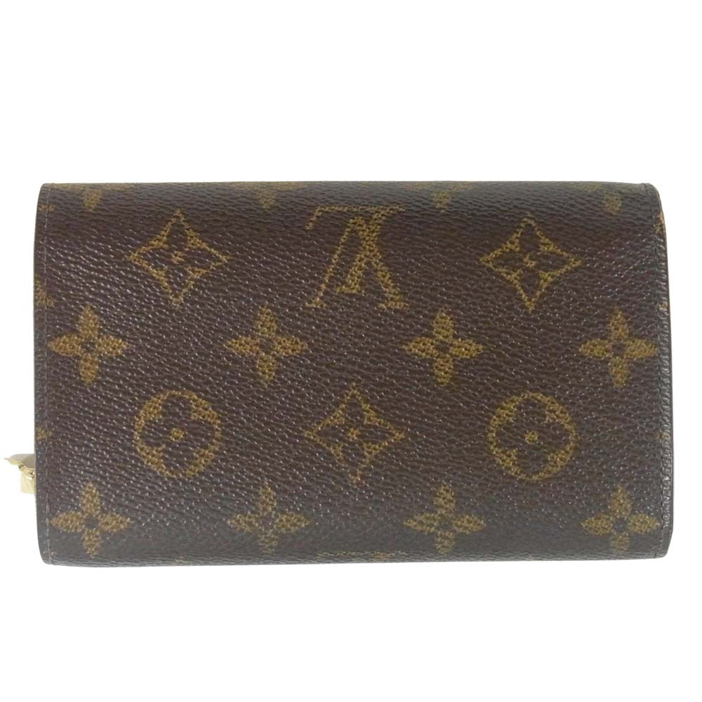 LOUIS VUITTON ルイ・ヴィトン M61730 モノグラム ポルト モネ ビエ トレゾール 二つ折り財布 ブラウン系【中古】