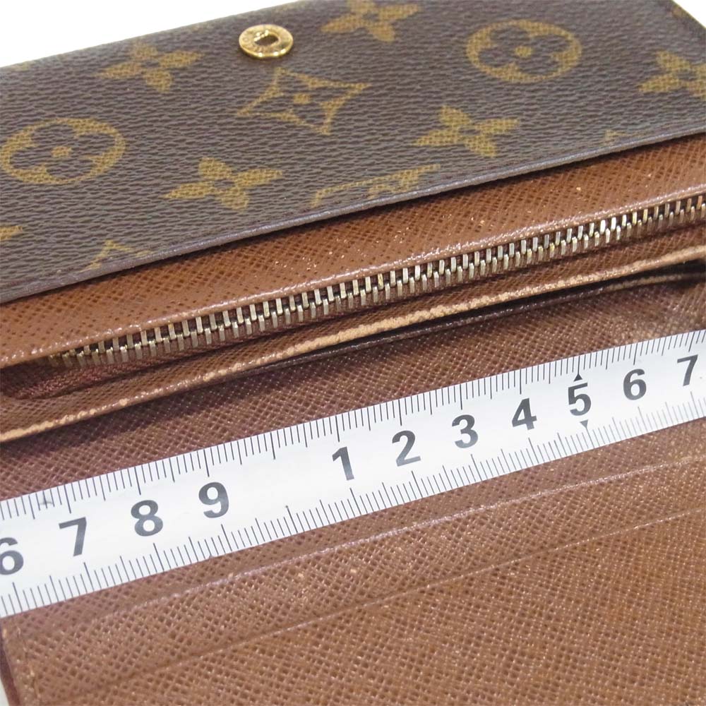 LOUIS VUITTON ルイ・ヴィトン M61730 モノグラム ポルト モネ ビエ トレゾール 二つ折り財布 ブラウン系【中古】